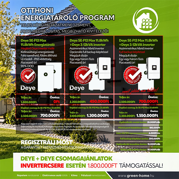 Green-Home Deye SE-F12 Max OETP csomagajánlat, második kép